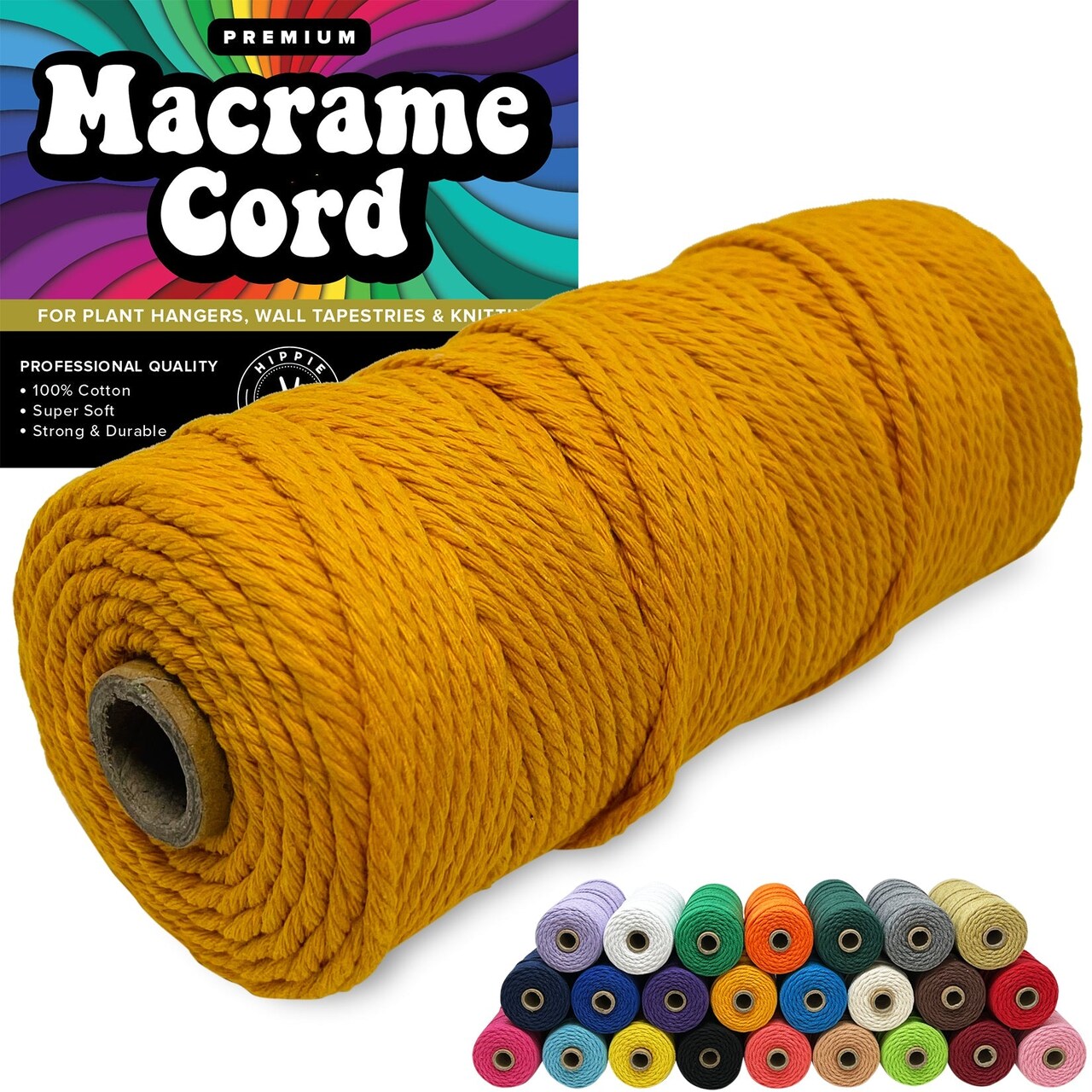 3mm Macrame Cord 3mm Thick Cords for Macrame Yarn 100% Cotton Colored Macrame Rope Cord Natural Craft Cord String Yarn Supplies 325 Feet 3 mm Cotton Macrame Cord Thin Macrame Supplies